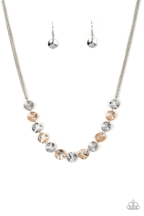 Simple Sheen - Silver and Gold Multi Necklace Paparazzi