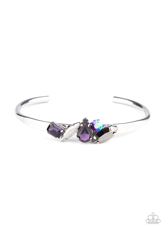 Gemstone Grotto - Purple Cuff Bracelet Paparazzi