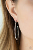 Totally Hooked - Silver Hoop Earrings Paparazzi