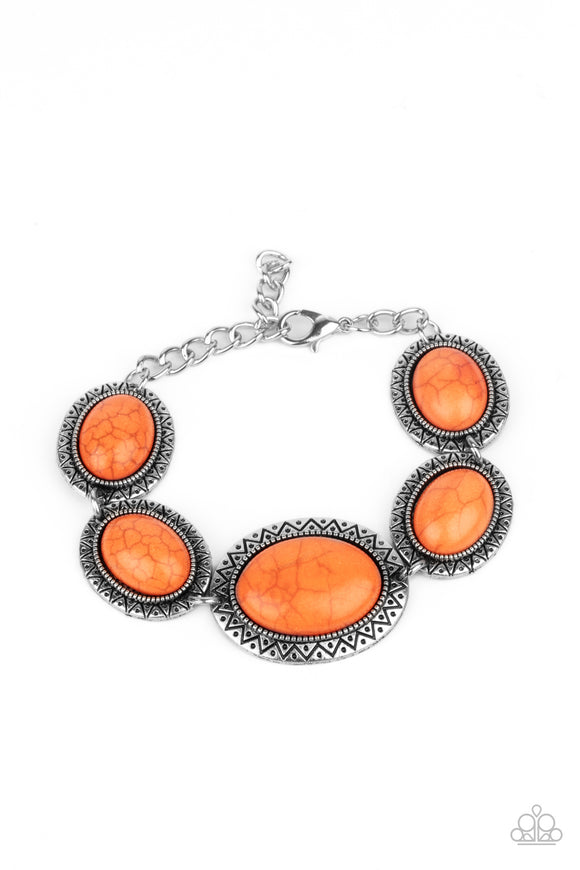 MESA Time Zone - Orange Bracelet Paparazzi