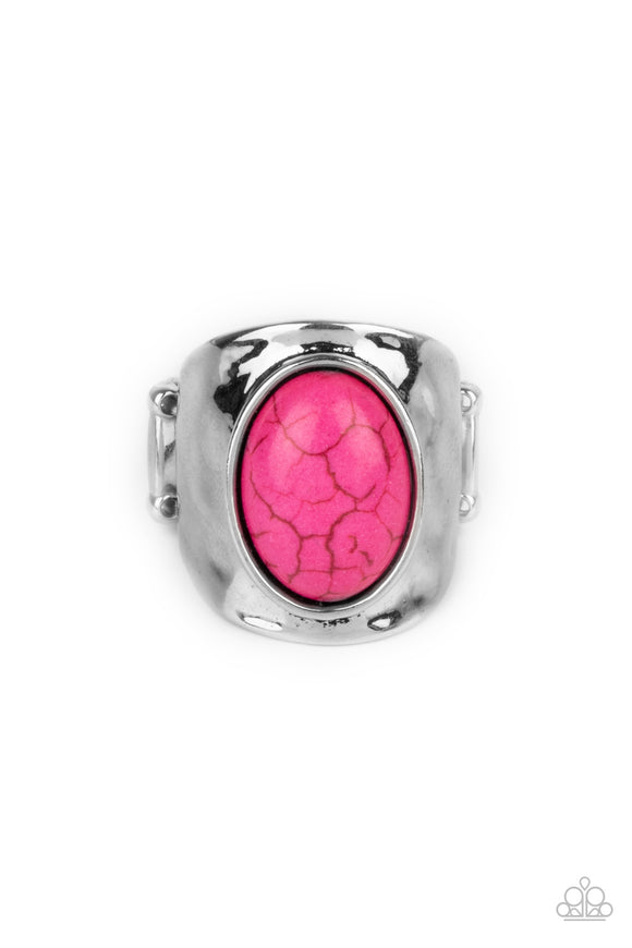 Elemental Essence - Pink Stretchy Ring Paparazzi