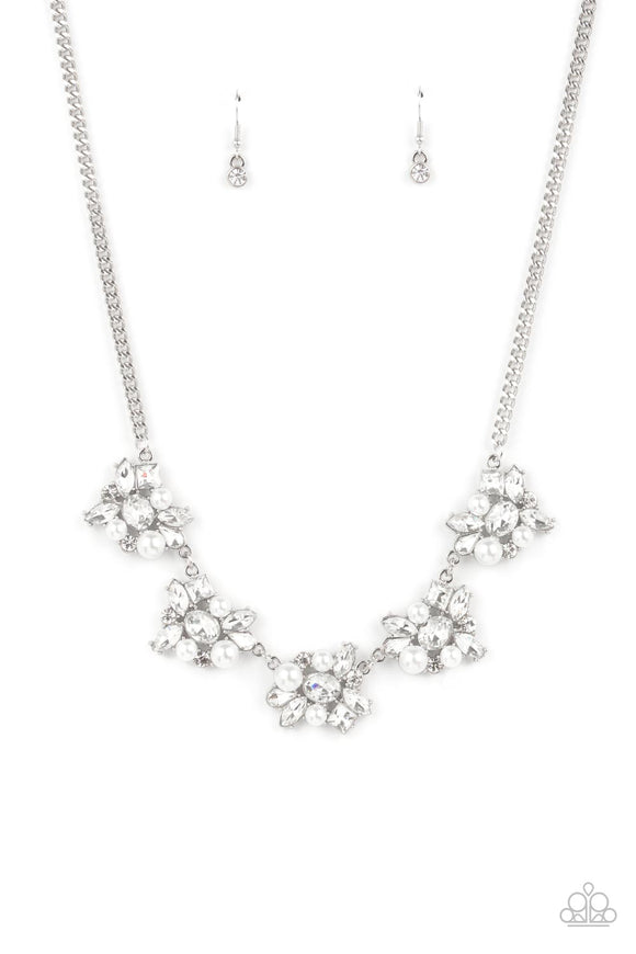 HEIRESS of Them All - Empower Me Pink White Pearl and Rhinestone Necklace Paparazzi