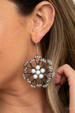Dazzling Dewdrops - White Earrings Paparazzi