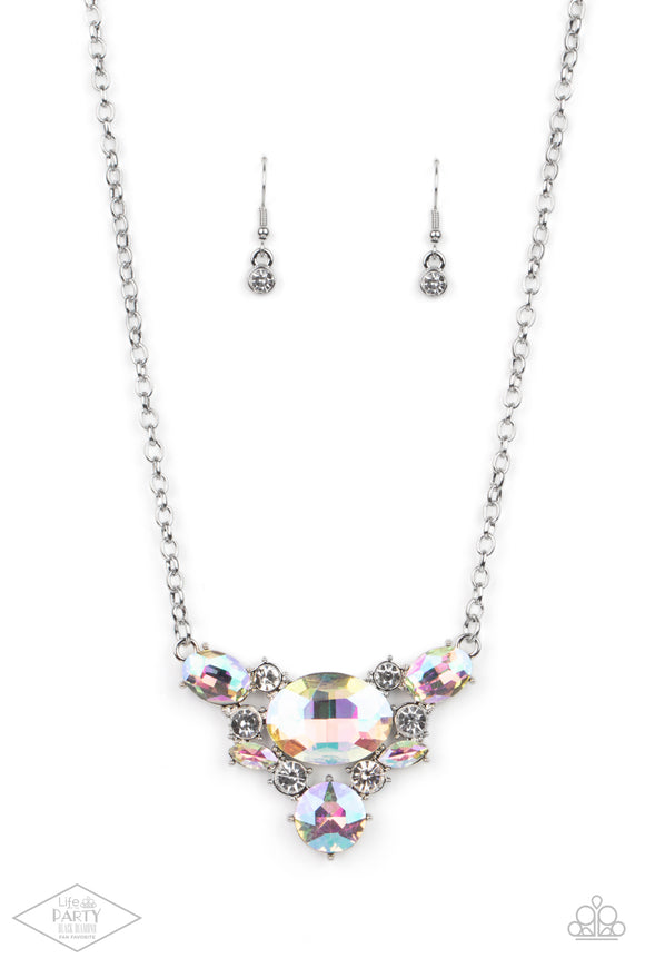Cosmic Coronation - Multi Iridescent Necklace Black Diamond Fan Favorite