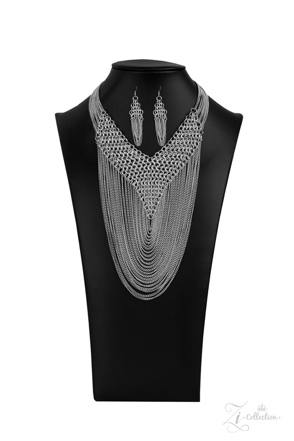 Defiant - Paparazzi Zi Collection Silver Necklace