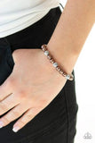 Poised for Perfection - Brown Pearl Stretchy Bracelet