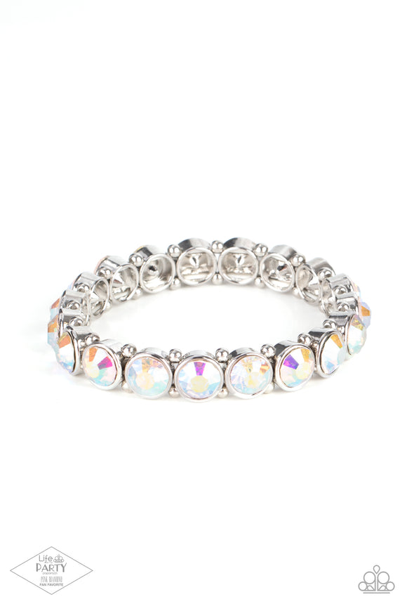 Sugar-Coated Sparkle - Multi Iridescent Stretch Bracelet Pink Diamond Exclusive