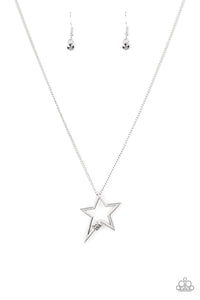 Lights Up the Sky - Silver Star Necklace Paparazzi