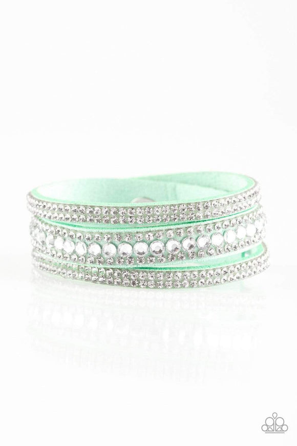 Snazzychicjewelryboutique Bracelet Harlem Hustle - Green Wrap Bracelet Paparazzi