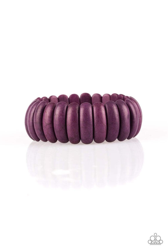 Snazzychicjewelryboutique Bracelet Peacefully Primal - Purple Stretchy Bracelet Paparazzi