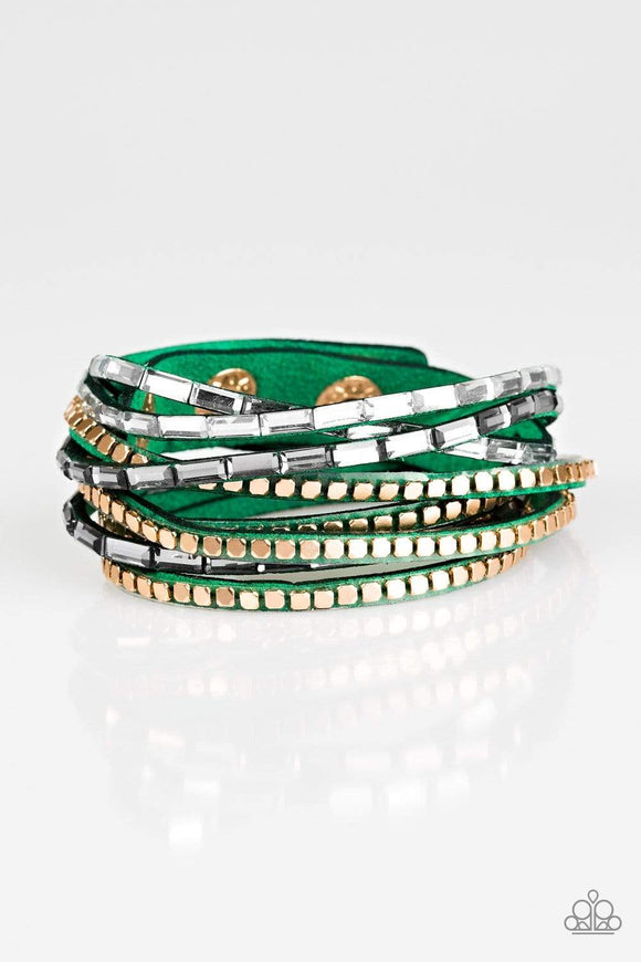 Snazzychicjewelryboutique Bracelet This Time With Attitude - Green Wrap Bracelet Paparazzi