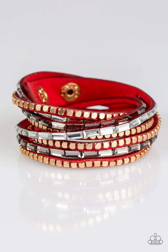 Snazzychicjewelryboutique Bracelet This Time With Attitude - Red Wrap Bracelet Paparazzi