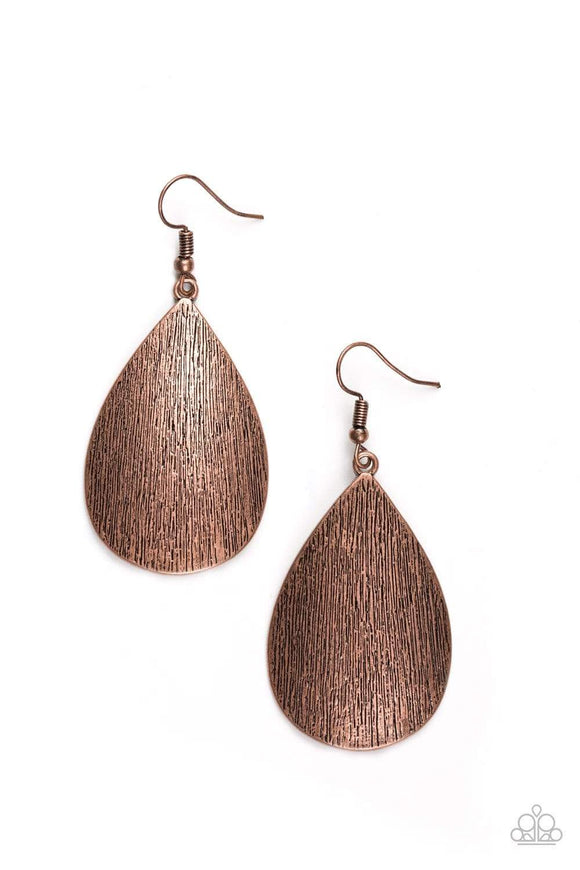 Snazzychicjewelryboutique Earrings All Allure - Copper Earrings Paparazzi