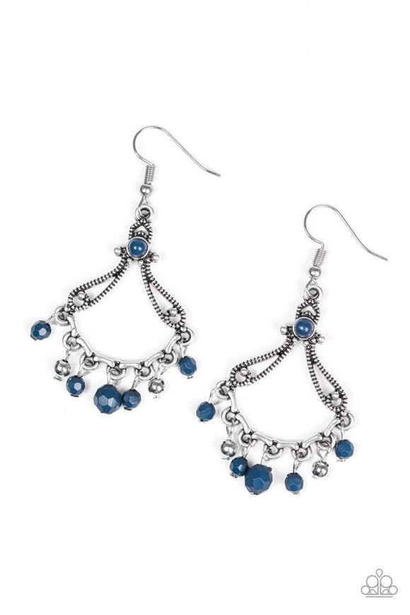 Snazzychicjewelryboutique Earrings Dazzling Date Night - Blue Earrings Paparazzi