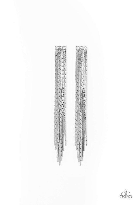 Snazzychicjewelryboutique Earrings Night At The Oscars - Silver Earrings Paparazzi