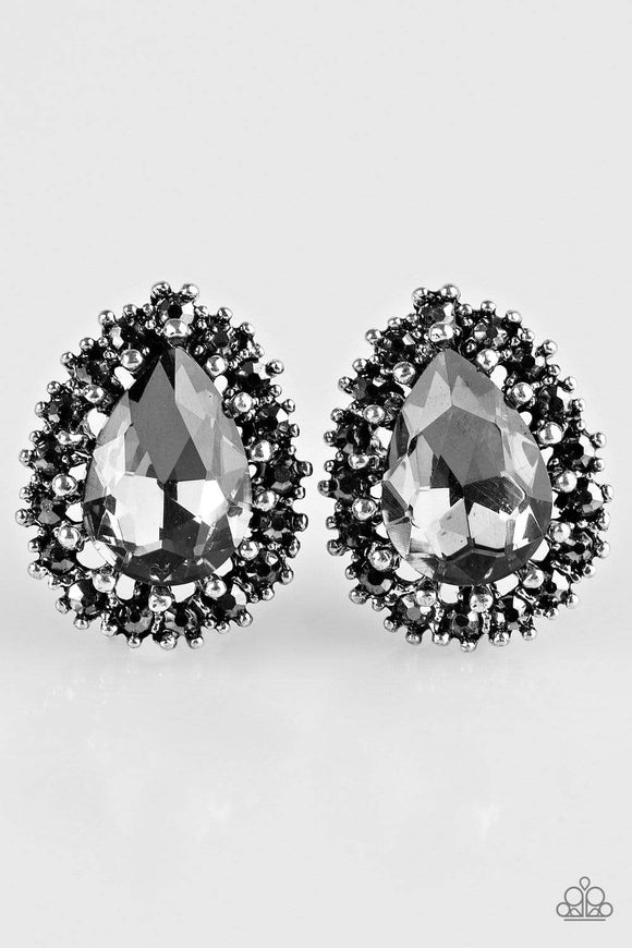 Snazzychicjewelryboutique Earrings Quintessentially Queen - Silver Post Earrings Paparazzi