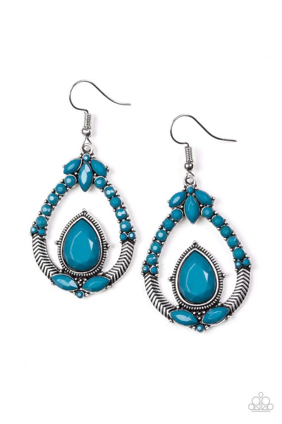 Snazzychicjewelryboutique Earrings Vogue Voyager - Blue Earrings Paparazzi