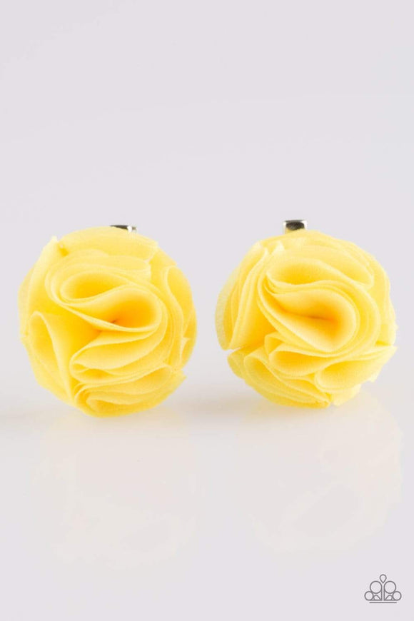 Snazzychicjewelryboutique Hair Bow Last BUD Not Least - Yellow Hair Bow Paparazzi