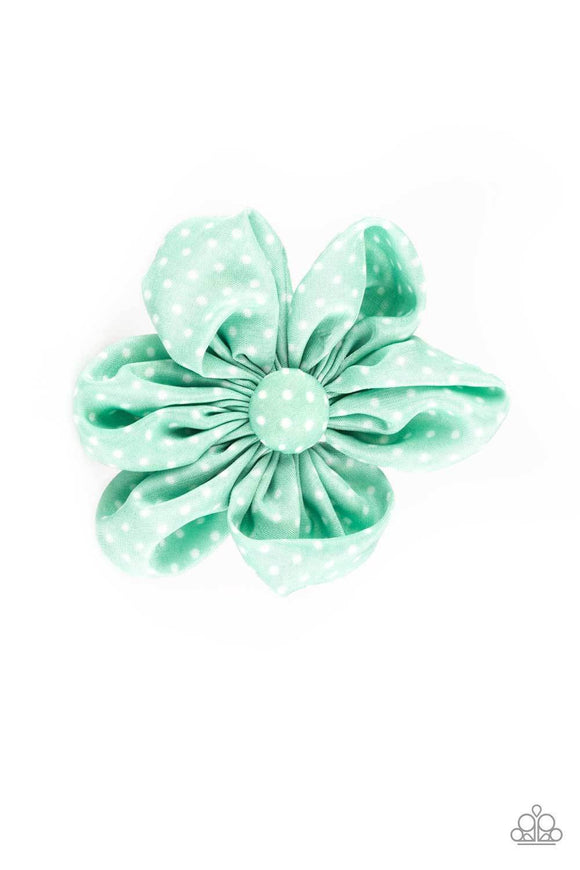Snazzychicjewelryboutique Hair Bow Right On The Dot - Green Hair Bow Paparazzi