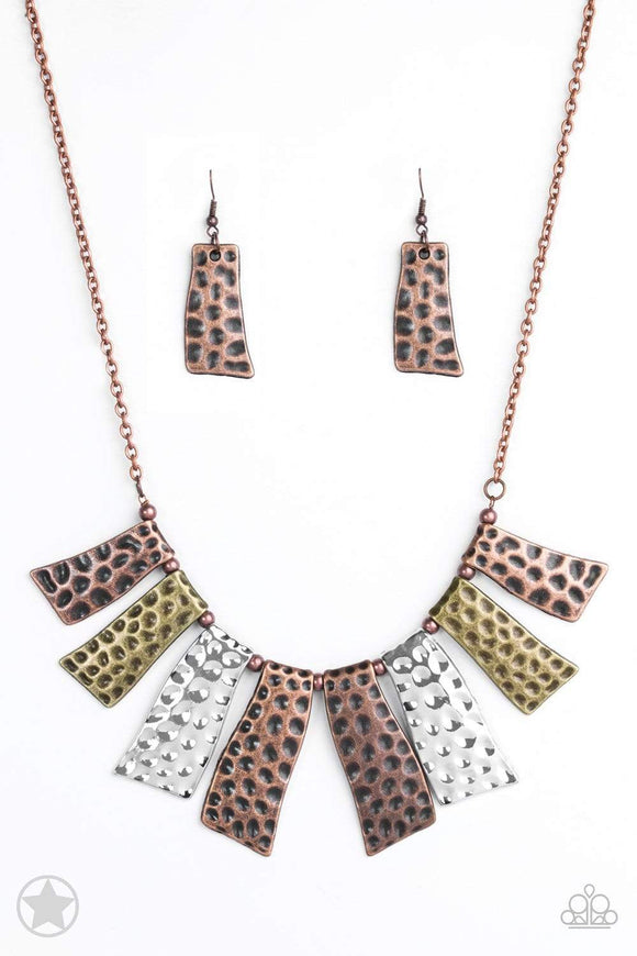 Snazzychicjewelryboutique Necklace A Fan of the Tribe - Multi Blockbuster Necklace Paparazzi