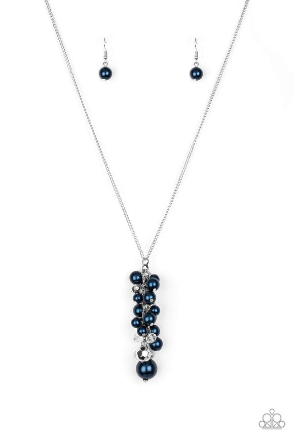 Snazzychicjewelryboutique Necklace Ballroom Belle - Blue Pearl Necklace Paparazzi
