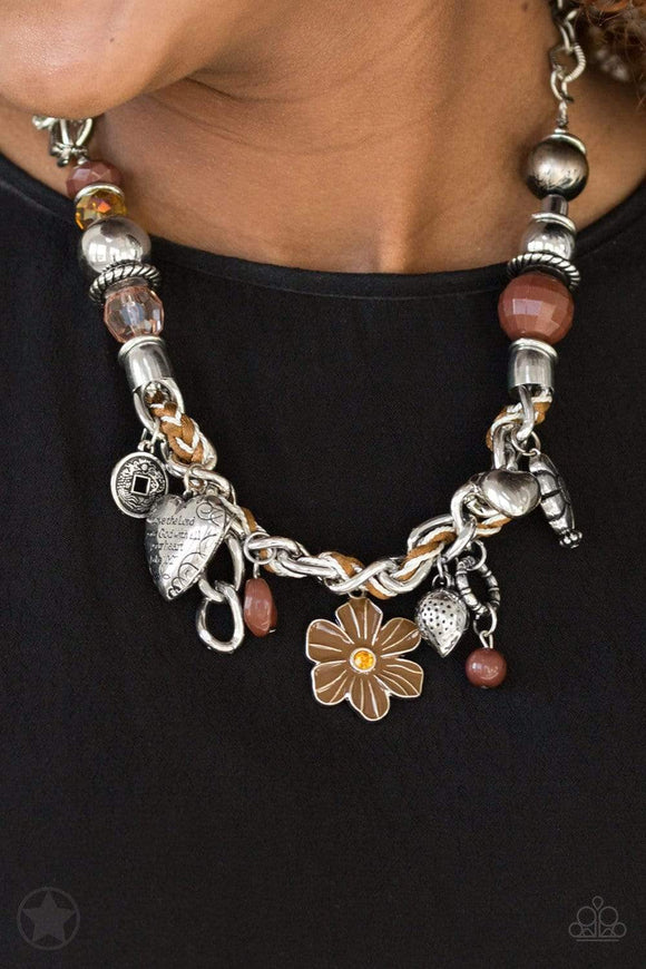 Snazzychicjewelryboutique Necklace Charmed, I Am Sure - Brown Necklace Paparazzi