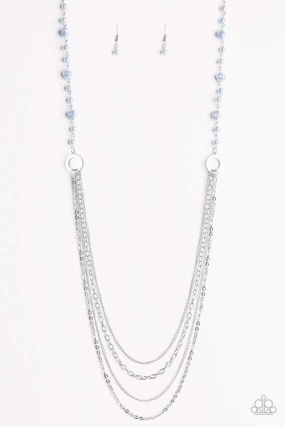 Snazzychicjewelryboutique Necklace Contemporary Cadence - Blue Necklace Paparazzi