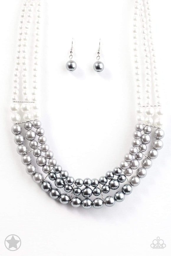 Snazzychicjewelryboutique Necklace Lady In Waiting - Pearl Blockbuster Necklace Paparazzi