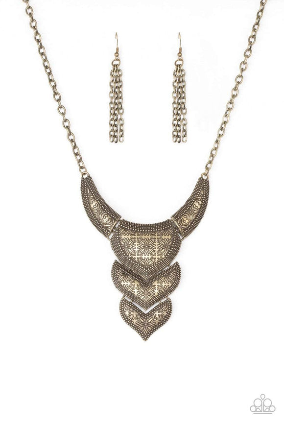 Snazzychicjewelryboutique Necklace Texas Temptress - Brass Necklace Paparazzi