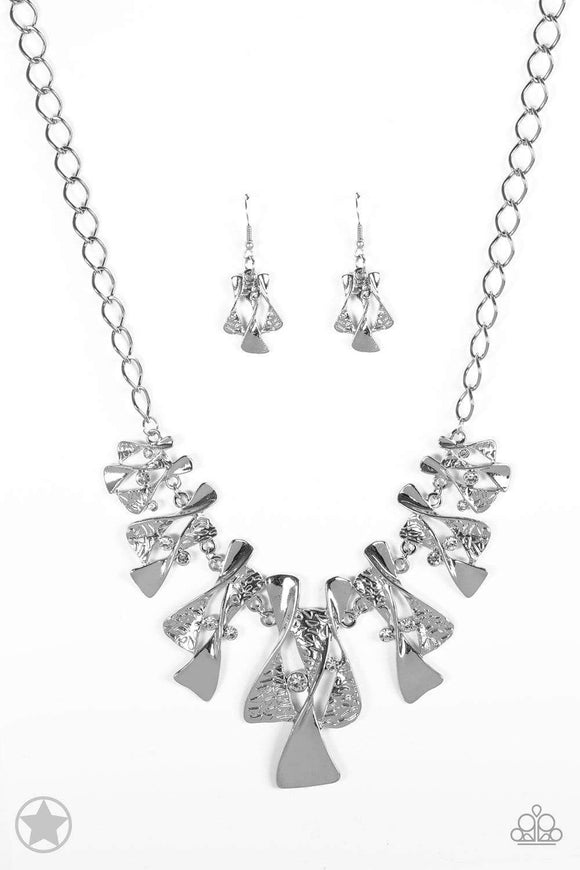 Snazzychicjewelryboutique Necklace The Sands of Time - Silver Blockbuster Necklace Paparazzi