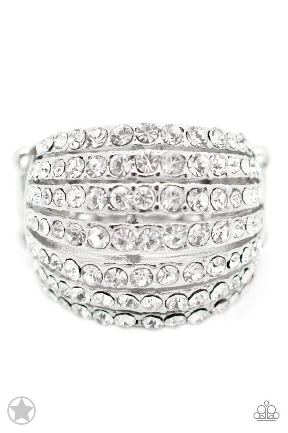 Snazzychicjewelryboutique Ring Blinding Brilliance - White Rhinestone Ring Paparazzi