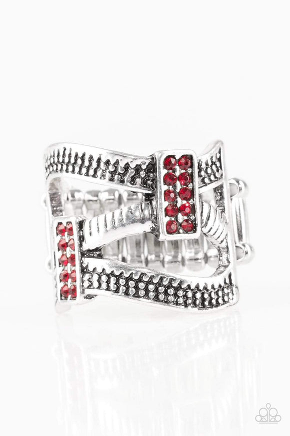 Snazzychicjewelryboutique Ring Urban Upscale - Red Stretchy Ring Paparazzi