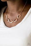 Gorgeously Geometric - Copper Necklace Paparazzi