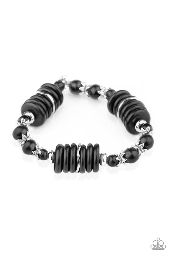 Sagebrush Serenade - Black Stretchy Bracelet Paparazzi