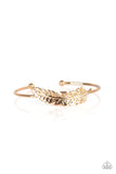 How Do You Like This FEATHER? - Gold Feather Cuff Bracelet Paparazzi