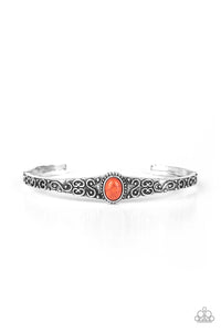 Make Your Own Path - Orange Cuff Bracelet Paparazzi