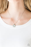 Front and CENTERED - Blue Rhinestone Necklace Paparazzi