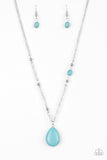 Peaceful Prairies - Blue Turquoise Necklace Paparazzi