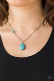 Peaceful Prairies - Blue Turquoise Necklace Paparazzi