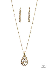 Magic Potions - Brass Necklace Paparazzi