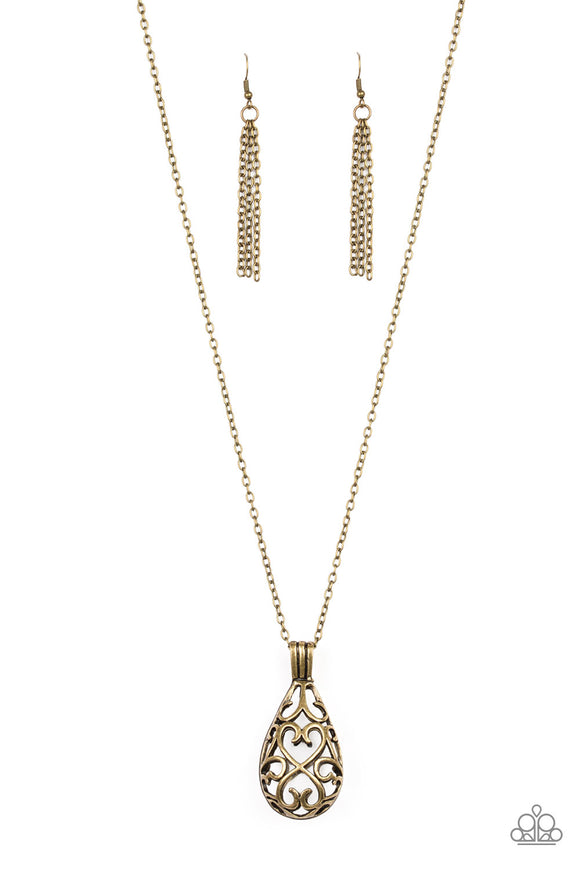 Magic Potions - Brass Necklace Paparazzi