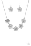 Garden Groove - Silver Flower Necklace Paparazzi