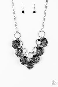 Very Valentine - Black Heart Necklace Paparazzi