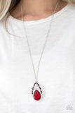 Notorious Noble - Multi Red Necklace Paparazzi