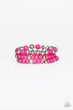 Mountain Artist - Pink Stretchy Bracelets Paparazzi