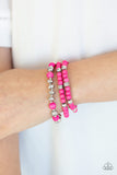 Mountain Artist - Pink Stretchy Bracelets Paparazzi