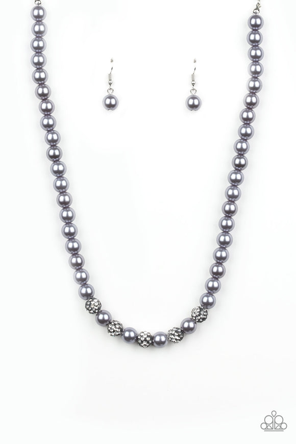 Posh Boss - Silver Pearl Necklace Paparazzi