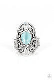 GLEAM Big - Blue Moonstone Ring Paparazzi