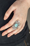 GLEAM Big - Blue Moonstone Ring Paparazzi