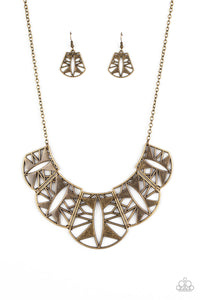 Statement Status - Brass Necklace Paparazzi